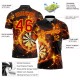 Custom Black Yellow-Red 3D Pattern Design Flame Dart Board Performance Golf Polo Shirt Custom Black Yellow-Red 3D Pattern Design Flame Dart Board Performance Golf Polo Shirt