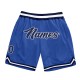 Custom Blue Navy-White Authentic Throwback Shorts Custom Blue Navy-White Authentic Throwback Shorts