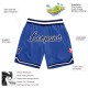 Custom Blue Navy-White Authentic Throwback Shorts Custom Blue Navy-White Authentic Throwback Shorts