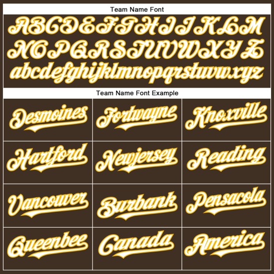 Custom Brown White-Gold Authentic rugby Jersey Custom Brown White-Gold Authentic rugby Jersey