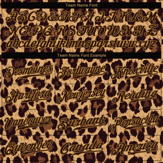 Custom Brown Brown-Old Gold 3D Pattern Design Leopard Authentic rugby Jersey Custom Brown Brown-Old Gold 3D Pattern Design Leopard Authentic rugby Jersey
