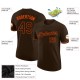 Custom Brown Brown-Orange Performance T-Shirt Custom Brown Brown-Orange Performance T-Shirt