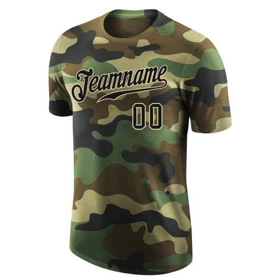 Custom Camo Black-Cream Performance Salute To Service T-Shirt Custom Camo Black-Cream Performance Salute To Service T-Shirt