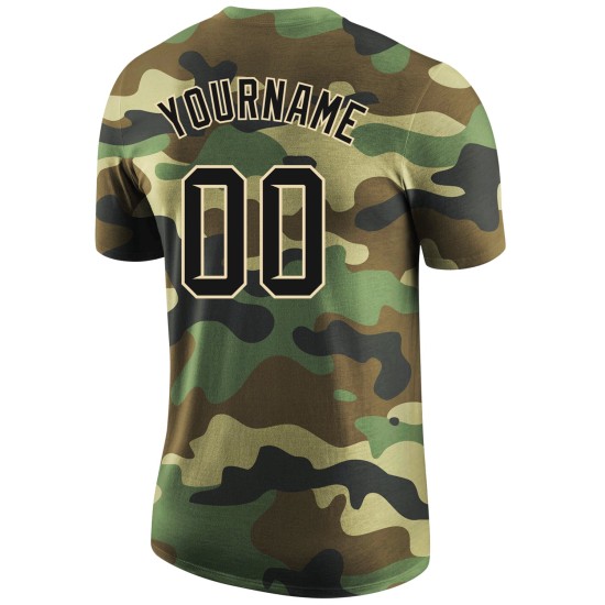 Custom Camo Black-Cream Performance Salute To Service T-Shirt Custom Camo Black-Cream Performance Salute To Service T-Shirt