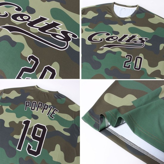 Custom Camo Black-Cream Performance Salute To Service T-Shirt Custom Camo Black-Cream Performance Salute To Service T-Shirt