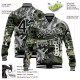 Custom Camo Black-White Football 3D Pattern Design Bomber Full-Snap Varsity Letterman Salute To Service Jacket Custom Camo Black-White Football 3D Pattern Design Bomber Full-Snap Varsity Letterman Salute To Service Jacket