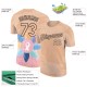 Custom City Cream Black 3D Pattern Design World Cancer Day Performance T-Shirt Custom City Cream Black 3D Pattern Design World Cancer Day Performance T-Shirt