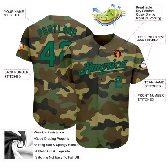 Custom Camo Kelly Green-Black Authentic Salute To Service rugby Jersey Custom Camo Kelly Green-Black Authentic Salute To Service rugby Jersey
