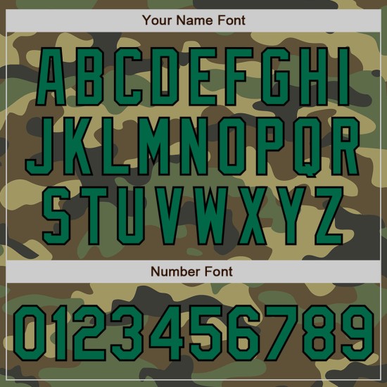 Custom Camo Kelly Green-Black Authentic Salute To Service rugby Jersey Custom Camo Kelly Green-Black Authentic Salute To Service rugby Jersey