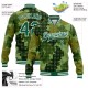 Custom Camo Kelly Green-White Geometric Camouflage 3D Bomber Full-Snap Varsity Letterman Salute To Service Jacket Custom Camo Kelly Green-White Geometric Camouflage 3D Bomber Full-Snap Varsity Letterman Salute To Service Jacket