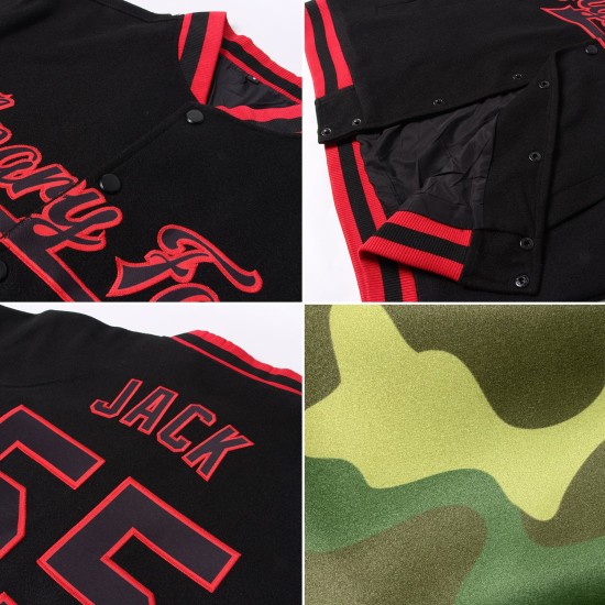 Custom Camo Navy-Gold Bomber Full-Snap Varsity Letterman Salute To Service Jacket Custom Camo Navy-Gold Bomber Full-Snap Varsity Letterman Salute To Service Jacket