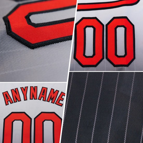 Custom Cream Pinstripe Crimson-Black Authentic Fade Fashion rugby Jersey Custom Cream Pinstripe Crimson-Black Authentic Fade Fashion rugby Jersey