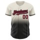 Custom Cream Pinstripe Crimson-Black Authentic Fade Fashion rugby Jersey Custom Cream Pinstripe Crimson-Black Authentic Fade Fashion rugby Jersey