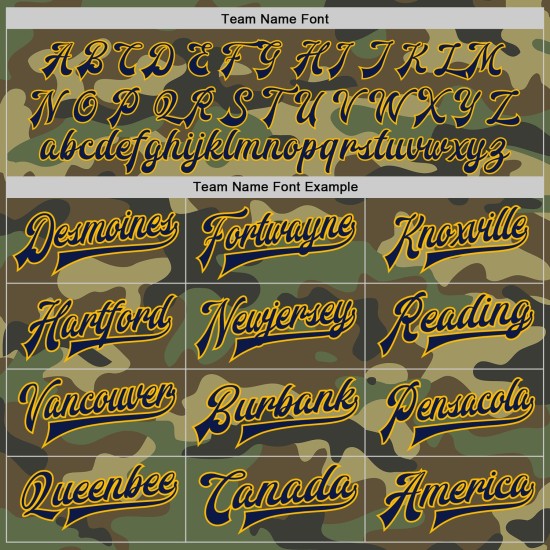 Custom Camo Navy-Gold Bomber Full-Snap Varsity Letterman Salute To Service Jacket Custom Camo Navy-Gold Bomber Full-Snap Varsity Letterman Salute To Service Jacket