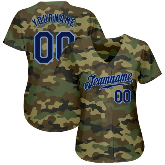 Custom Camo Navy-Powder Blue Authentic Salute To Service rugby Jersey Custom Camo Navy-Powder Blue Authentic Salute To Service rugby Jersey