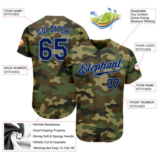 Custom Camo Navy-Powder Blue Authentic Salute To Service rugby Jersey Custom Camo Navy-Powder Blue Authentic Salute To Service rugby Jersey
