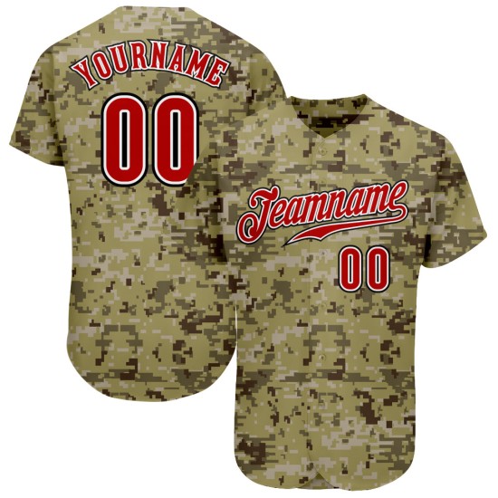 Custom Camo Red-Black Authentic Salute To Service rugby Jersey Custom Camo Red-Black Authentic Salute To Service rugby Jersey