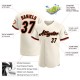 Custom Cream Black-Old Gold Authentic rugby Jersey Custom Cream Black-Old Gold Authentic rugby Jersey