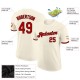 Custom Cream Red-Black Performance T-Shirt Custom Cream Red-Black Performance T-Shirt