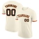 Custom Cream Black-Orange Performance T-Shirt Custom Cream Black-Orange Performance T-Shirt