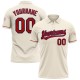Custom Cream Red-Navy Performance Vapor Golf Polo Shirt Custom Cream Red-Navy Performance Vapor Golf Polo Shirt