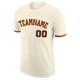 Custom Cream Black-Orange Performance T-Shirt Custom Cream Black-Orange Performance T-Shirt