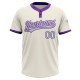 Custom Cream Gray-Purple Two-Button Unisex Jersey Custom Cream Gray-Purple Two-Button Unisex Jersey