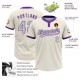 Custom Cream Gray-Purple Two-Button Unisex Jersey Custom Cream Gray-Purple Two-Button Unisex Jersey