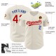 Custom Cream Red-Royal Authentic rugby Jersey Custom Cream Red-Royal Authentic rugby Jersey
