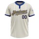 Custom Cream Royal Pinstripe Old Gold Two-Button Unisex Jersey Custom Cream Royal Pinstripe Old Gold Two-Button Unisex Jersey