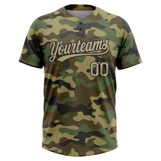 Custom Camo Vegas Gold-Black Salute To Service Two-Button Unisex Jersey Custom Camo Vegas Gold-Black Salute To Service Two-Button Unisex Jersey