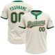 Custom Cream Kelly Green-Red Two-Button Unisex Jersey Custom Cream Kelly Green-Red Two-Button Unisex Jersey
