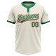 Custom Cream Kelly Green-Red Two-Button Unisex Jersey Custom Cream Kelly Green-Red Two-Button Unisex Jersey