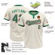 Custom Cream Kelly Green-Red Two-Button Unisex Jersey Custom Cream Kelly Green-Red Two-Button Unisex Jersey