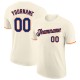 Custom Cream Royal-Orange Performance T-Shirt Custom Cream Royal-Orange Performance T-Shirt
