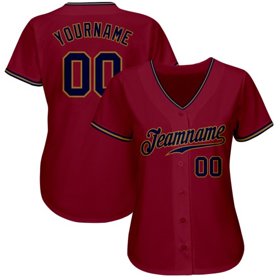 Custom Crimson Navy-Old Gold Authentic rugby Jersey Custom Crimson Navy-Old Gold Authentic rugby Jersey