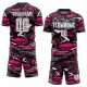 Custom Figure White-Hot Pink Sublimation Uniform Jersey Custom Figure White-Hot Pink Sublimation Uniform Jersey