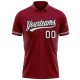 Custom Crimson White-Black Performance Vapor Golf Polo Shirt Custom Crimson White-Black Performance Vapor Golf Polo Shirt
