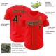 Custom Fire Red Black-Old Gold Authentic rugby Jersey Custom Fire Red Black-Old Gold Authentic rugby Jersey