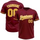 Custom Crimson Yellow-White Two-Button Unisex Jersey Custom Crimson Yellow-White Two-Button Unisex Jersey