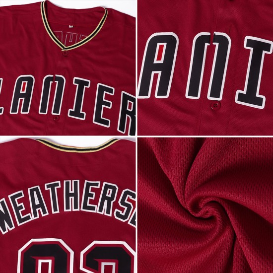 Custom Crimson Black-City Cream rugby Jersey Custom Crimson Black-City Cream rugby Jersey