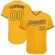 Custom Gold Gold-Black Authentic rugby Jersey Custom Gold Gold-Black Authentic rugby Jersey