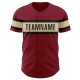 Custom Crimson Black-Cream Authentic rugby Jersey Custom Crimson Black-Cream Authentic rugby Jersey