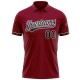 Custom Crimson Black-White Performance Vapor Golf Polo Shirt Custom Crimson Black-White Performance Vapor Golf Polo Shirt