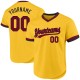 Custom Gold Maroon-Black Authentic Throwback rugby Jersey Custom Gold Maroon-Black Authentic Throwback rugby Jersey