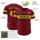 Custom Crimson Gold-Navy Authentic rugby Jersey Custom Crimson Gold-Navy Authentic rugby Jersey