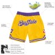 Custom Gold Purple-White Authentic Throwback Shorts Custom Gold Purple-White Authentic Throwback Shorts