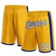Custom Gold White-Navy Authentic Shorts Custom Gold White-Navy Authentic Shorts