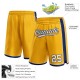 Custom Gold White-Navy Authentic Shorts Custom Gold White-Navy Authentic Shorts