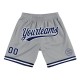 Custom Gray Navy-White Authentic Throwback Shorts Custom Gray Navy-White Authentic Throwback Shorts